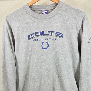 Vintage Y2K Reebok Indianapolis Colts NFL Gray Long Sleeve Shirt Sz M